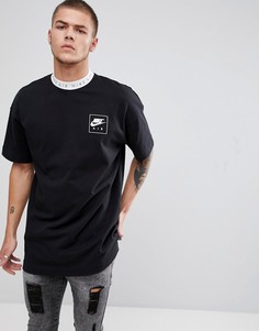 Черная футболка с отделкой кантом Nike Air 886068-010 - Черный