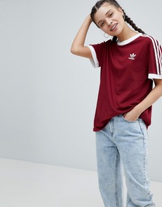Бордовая футболка adidas Originals adicolor - Красный