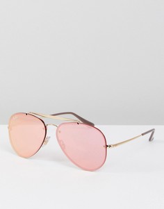 Розовые солнцезащитные очки-авиаторы Ray-Ban 0RB3584N 58 мм - Розовый