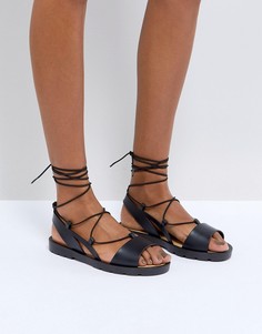 Сандалии со шнуровкой ASOS FIZZLE - Черный