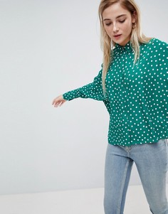 Короткая рубашка в горошек ASOS - Мульти