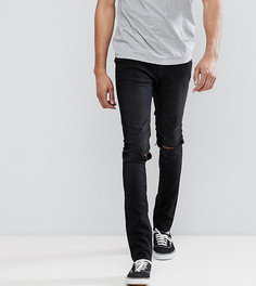 Черные джинсы скинни с рваными коленями Cheap Monday TALL - Черный