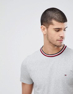 Серая меланжевая футболка с полосами Tommy Hilfiger Felix - Серый