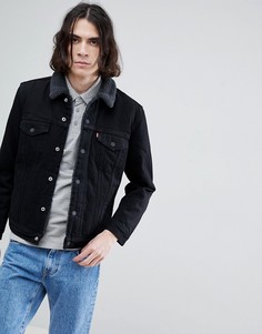Джинсовая куртка ограниченной серии на меховой подкладке Levis - Черный