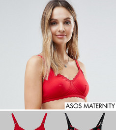 Набор из 2 бюстгальтеров для кормления New Look Maternity - Красный