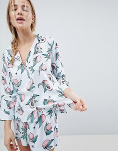 Пижамный комплект с рубашкой и шортами ASOS - Мульти