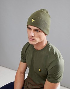 Зеленая шапка-бини с логотипом Lyle & Scott Fitness - Зеленый