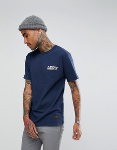 Темно-синяя футболка с логотипом на груди Levis Skateboarding - Темно-синий