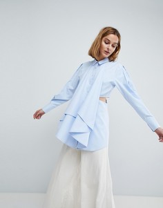 Рубашка с вырезами ASOS WHITE - Синий