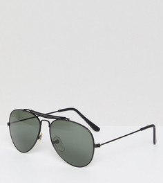 Черные солнцезащитные очки-авиаторы Reclaimed Vintage Inspired эксклюзивно для ASOS - Черный
