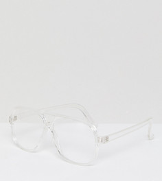 Очки-авиаторы с прозрачными стеклами Reclaimed Vintage Inspired эксклюзивно для ASOS - Очистить