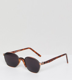 Квадратные солнцезащитные очки в черепаховой оправе Reclaimed Vintage Inspired эксклюзивно для ASOS - Коричневый