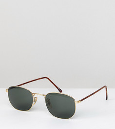 Квадратные солнцезащитные очки в золотистой оправе Reclaimed Vintage Inspired эксклюзивно для ASOS - Золотой