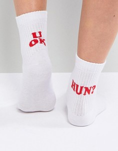 Носки U OK Hun? ASOS - Белый