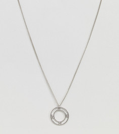 Серебристое ожерелье с подвеской в виде часов DesignB эксклюзивно для ASOS - Серебряный