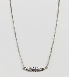 Серебристое ожерелье с подвеской в виде листика DesignB эксклюзивно для ASOS - Серебряный
