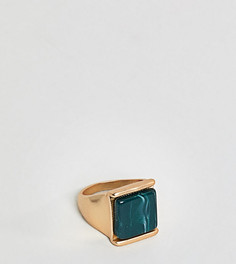 Массивное кольцо с зеленым камнем DesignB эксклюзивно для ASOS - Золотой