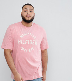 Розовая меланжевая футболка с логотипом Tommy Hilfiger PLUS Owen Manhattan - Розовый
