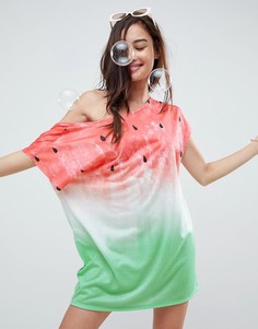 Свободная пляжная туника с открытыми плечами ASOS - Мульти