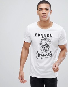 Футболка с принтом Jack & Jones Originals - Белый