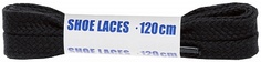 Шнурки черные плоские Sport, Черный, 120 Woly