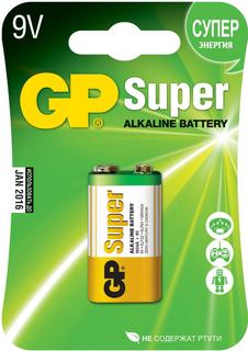 Батарейки GP Super Alkaline 1604 (Крона, 9V), 1 шт. (1604A-CR1)