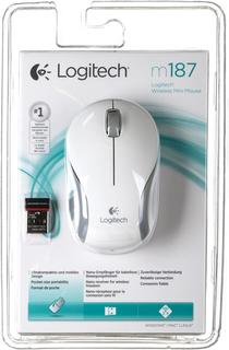 Мышь Logitech Wireless Mini Mouse M187 (белый)