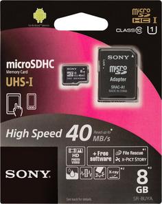 Карта памяти Sony SR8UYAT micro SDHC 8Gb class 10
