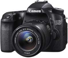 Зеркальный фотоаппарат Canon EOS 70D Kit 18-55mm IS STM (черный)
