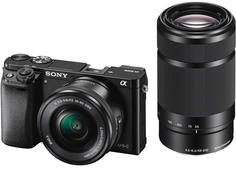 Фотоаппарат со сменной оптикой Sony Alpha 6000 Kit 16-50 mm +  55-210 mm (черный)