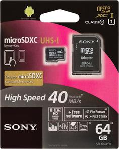 Карта памяти Sony SR64UYAT micro SDXC 64Gb Class 10