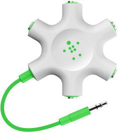 Аудио разветвитель Belkin RockStar для наушников (зеленый)