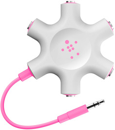 Аудио разветвитель Belkin RockStar для наушников (розовый)