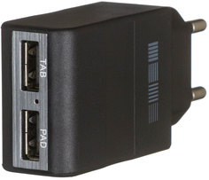 Сетевое зарядное устройство Сетевое зарядное устройство InterStep RT 2xUSB (черный)
