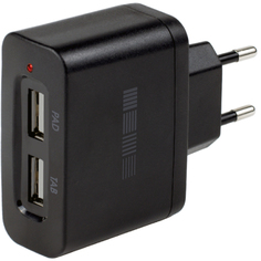 Сетевое зарядное устройство Сетевое зарядное устройство InterStep 2 USB 2000 мАч (черный)