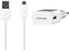 Сетевое зарядное устройство Сетевое зарядное устройство Samsung EP-TA20E + кабель micro-USB (белый)