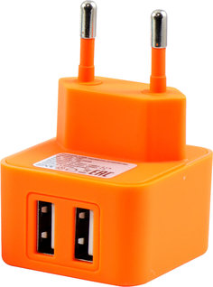 Сетевое зарядное устройство Сетевое зарядное устройство Vertex  Fancy 2xUSB + кабель micro-USB (оранжевый)
