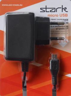 Сетевое зарядное устройство Сетевое зарядное устройство Stark microUSB 2100мА (черный)