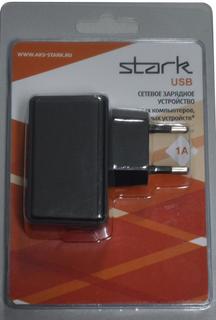 Сетевое зарядное устройство Сетевое зарядное устройство Stark USB универсальное, 1000мА (черный)