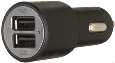 Автомобильное зарядное устройство Автомобильное зарядное устройство InterStep 2USB + Quick Charge 2.0 (черный)