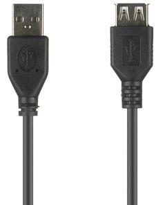 Кабель Oxion USB AM-AF 1.8м (черный)