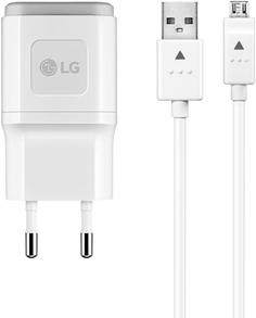 Сетевое зарядное устройство Сетевое зарядное устройство LG microUSB 1.8А (белый)