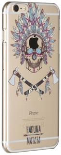 Клип-кейс Клип-кейс Deppa Art Case для Apple iPhone 6 Plus/6S Plus рисунок "Череп" + защитная пленка (прозрачный с рисунком)