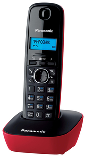 Радиотелефон Panasonic KX-TG1611 (черно-красный)