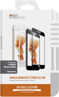 Защитное стекло Защитное стекло InterStep 3D для iPhone 6/6S белая рамка