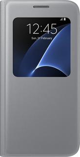 Чехол-книжка Чехол-книжка Samsung S-View Cover EF-CG930P для Galaxy S7 (серебристый)
