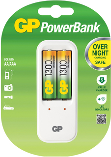 Зарядное устройство GP PB410 и 2 аккумулятора GP АА (LR6) (PB410GS130-CR2)