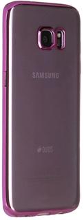 Клип-кейс Клип-кейс Ibox Blaze для Samsung Galaxy S7 Edge розовая рамка (прозрачный)