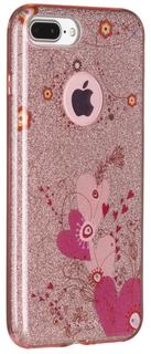 Клип-кейс Клип-кейс Soldy Ensida Shine Flowers для iPhone 7 Plus/8 Plus (розовый)