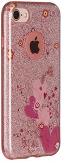 Клип-кейс Клип-кейс Soldy Ensida Shine Flowers для iPhone 7/8 (розовый)